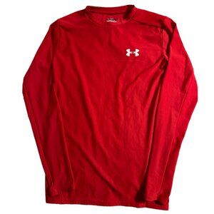 Under Armour Youth Boy XL Preteen Red Activewear Athletic Ling Sleeve Shirt Top